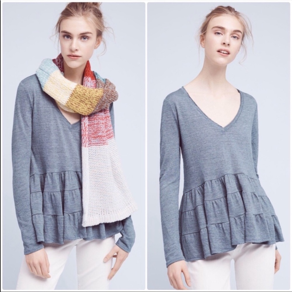 Deletta by Anthropologie Thea Peplum top